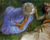 Young Women Resting in a Field